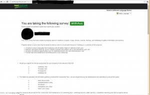 inputLocal survey page
